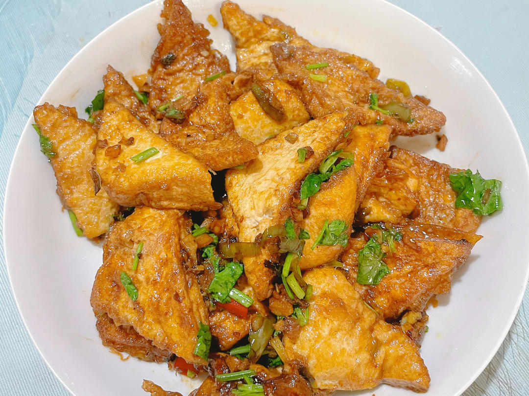 焖煎豆腐