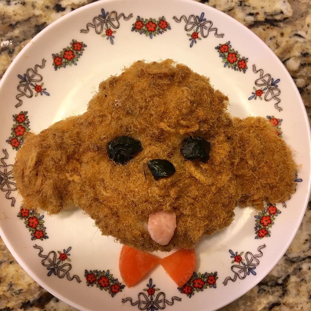 哄娃人气早餐【咸蛋黄肉松饭团】泰迪版-每天都是六一节