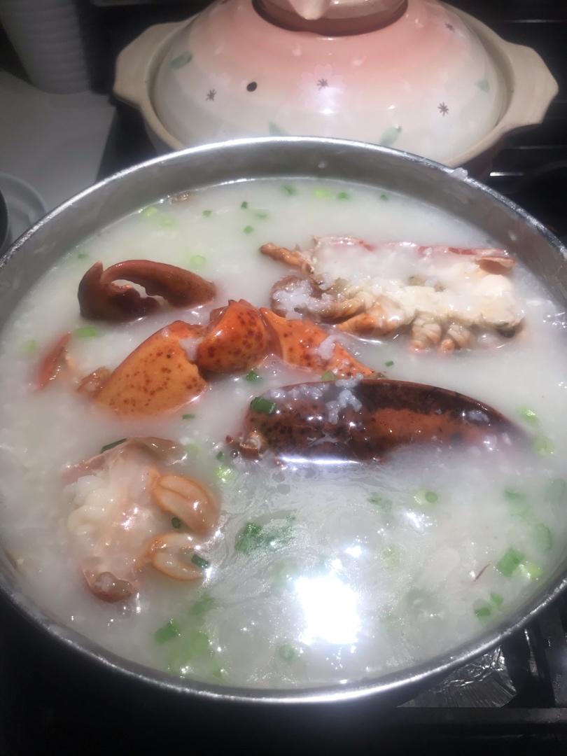 龙虾两吃 清蒸+煲粥