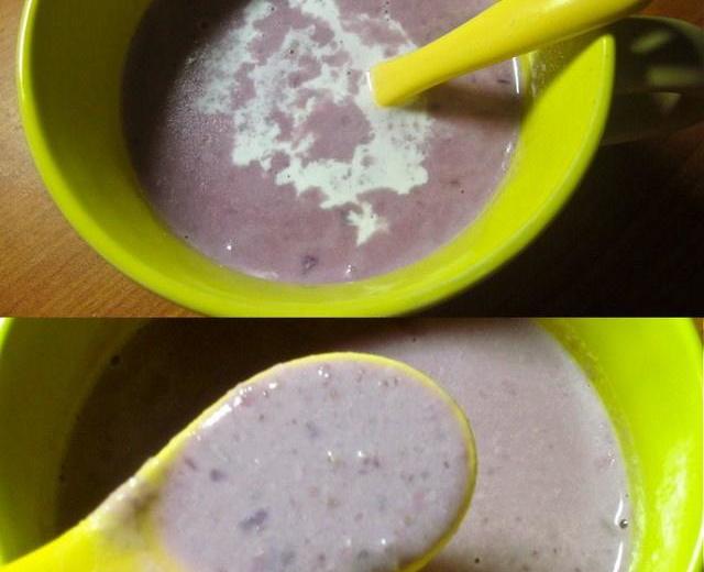 电饭锅·紫薯小米奶粥的做法