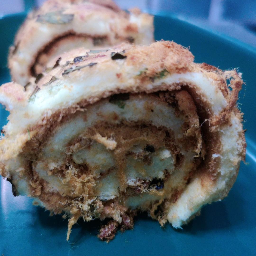❤️香葱肉松蛋糕卷❤️
