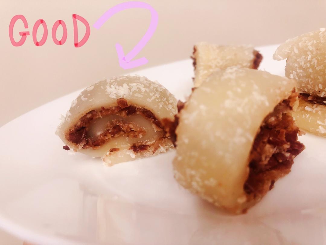 零失败！巨好吃的椰蓉豆沙糯米卷！