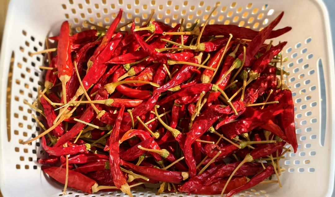 自晒干辣椒