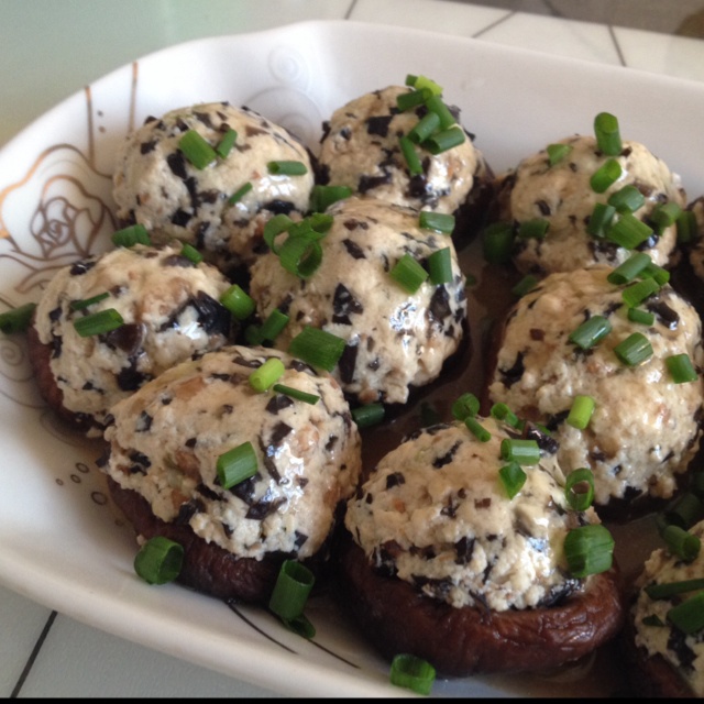 豆腐肉末酿香菇