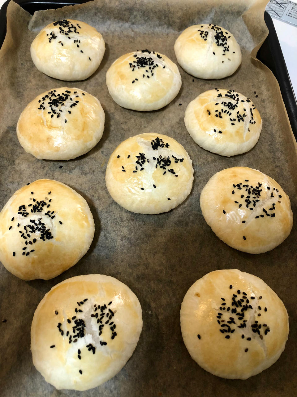 绿豆饼（玉米油版）不用烤箱也可以做绿豆饼哦