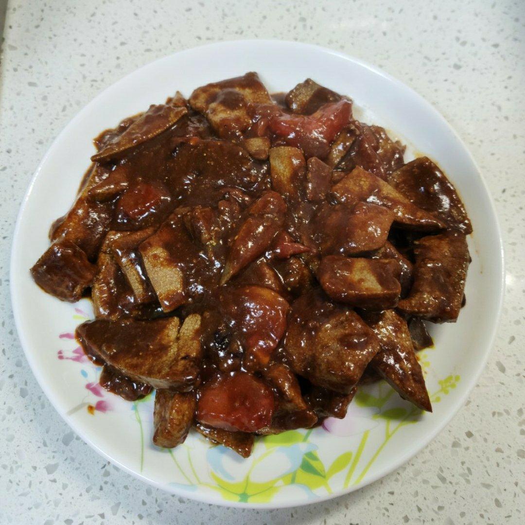 西红柿炒猪肝