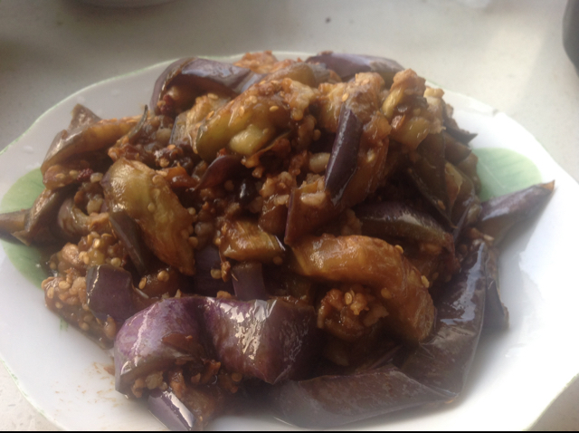 酱爆肉末茄子