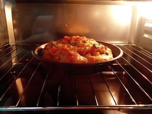 6寸培根火腿披萨的做法 步骤6