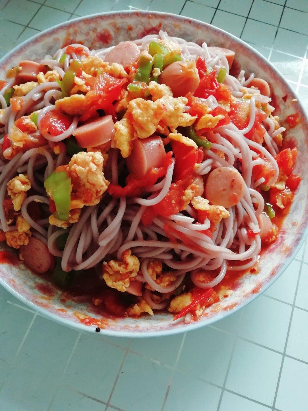 史上最浓郁的番茄鸡蛋拌面（茄汁拌川）