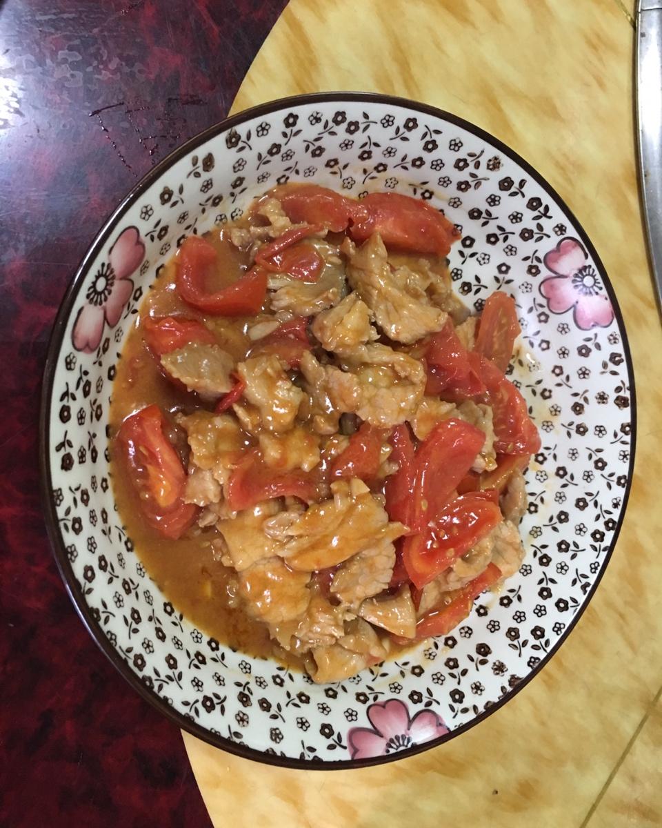 番茄炒瘦肉