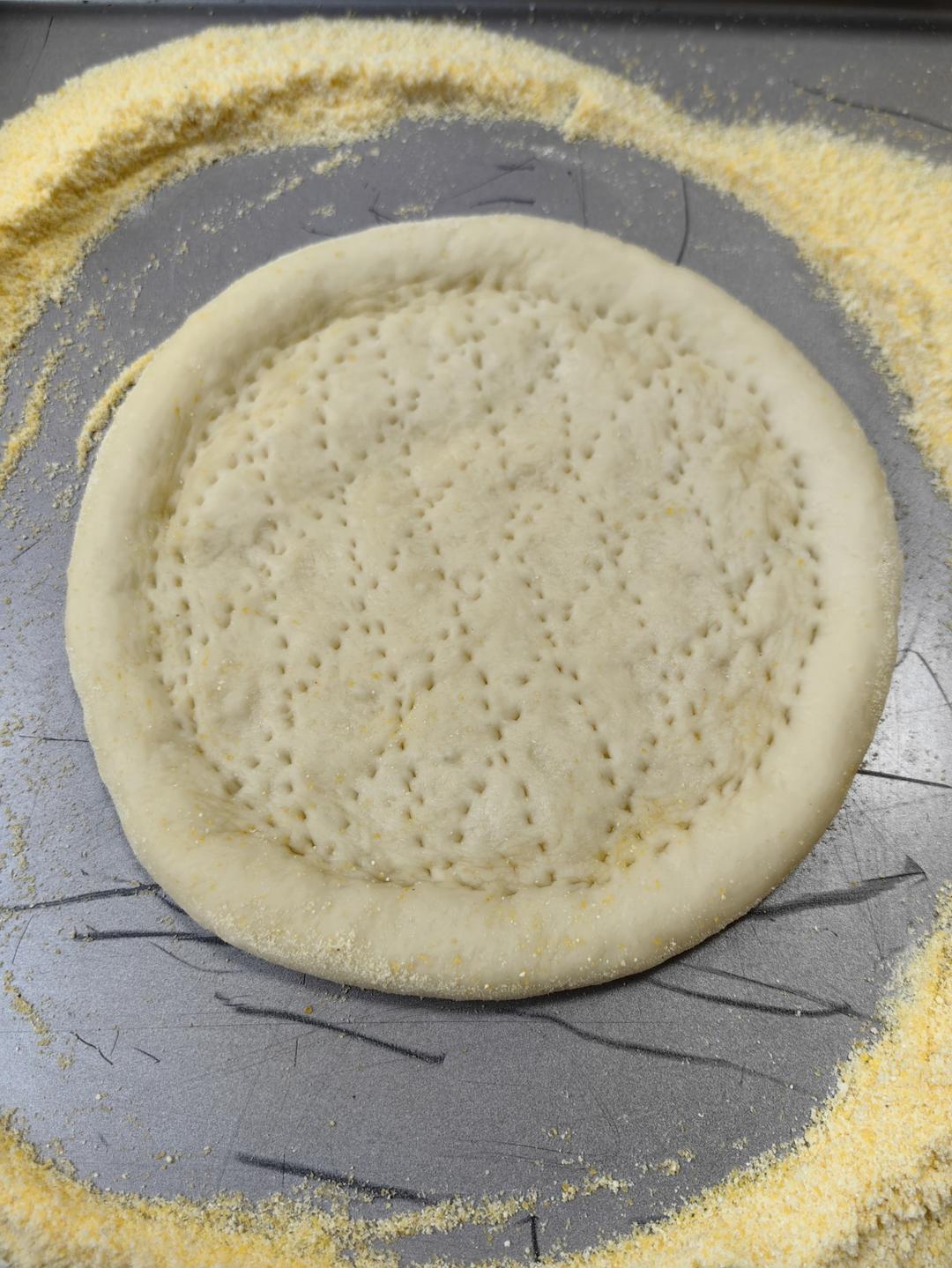 手揉披萨饼胚-与达美乐同款做法