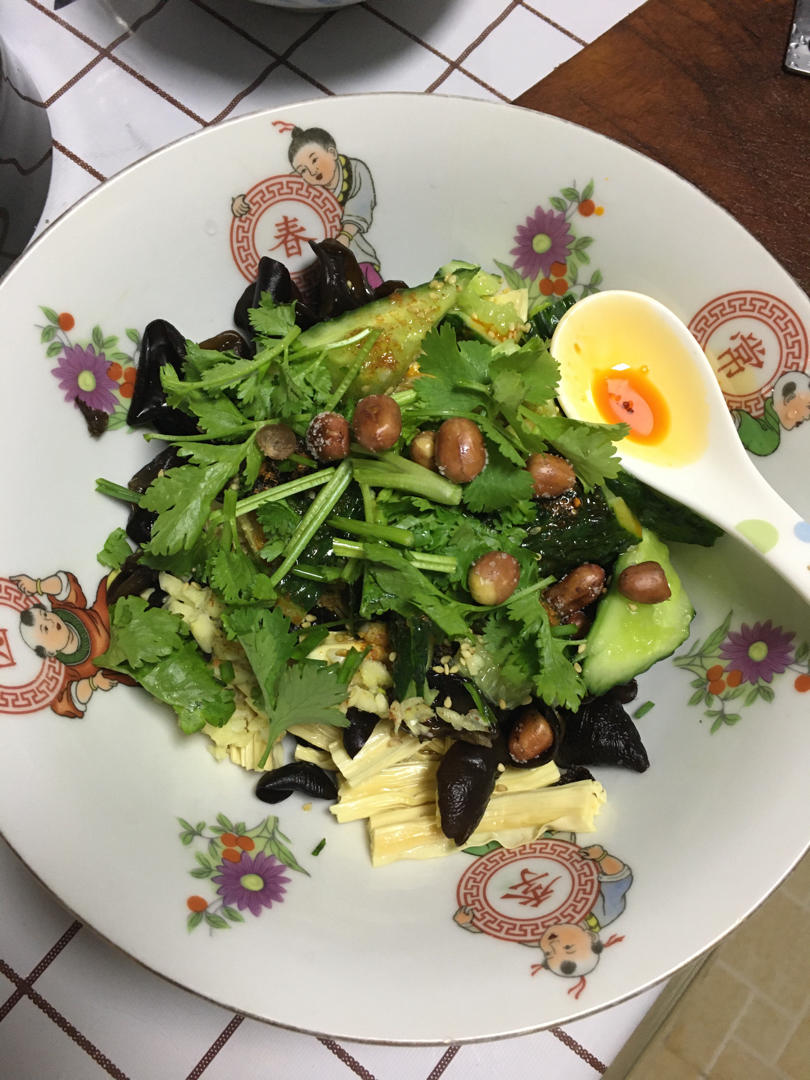 凉拌（腐竹木耳黄瓜）