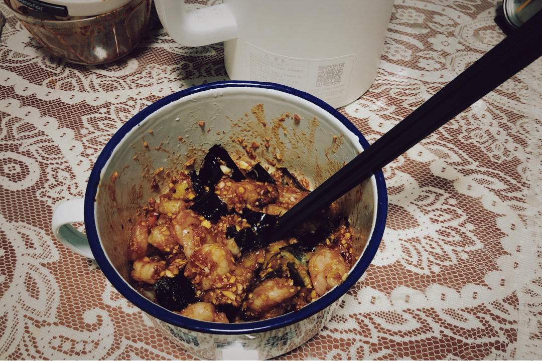酸甜虾仁茄子