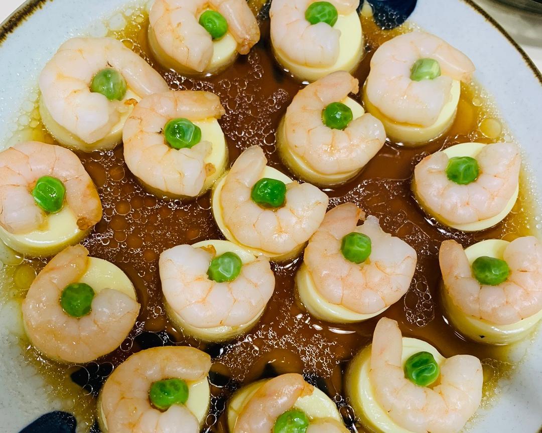虾仁蒸玉子豆腐