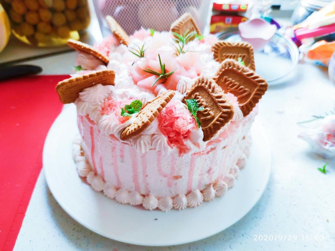 茉莉桃桃芝士奶油蛋糕