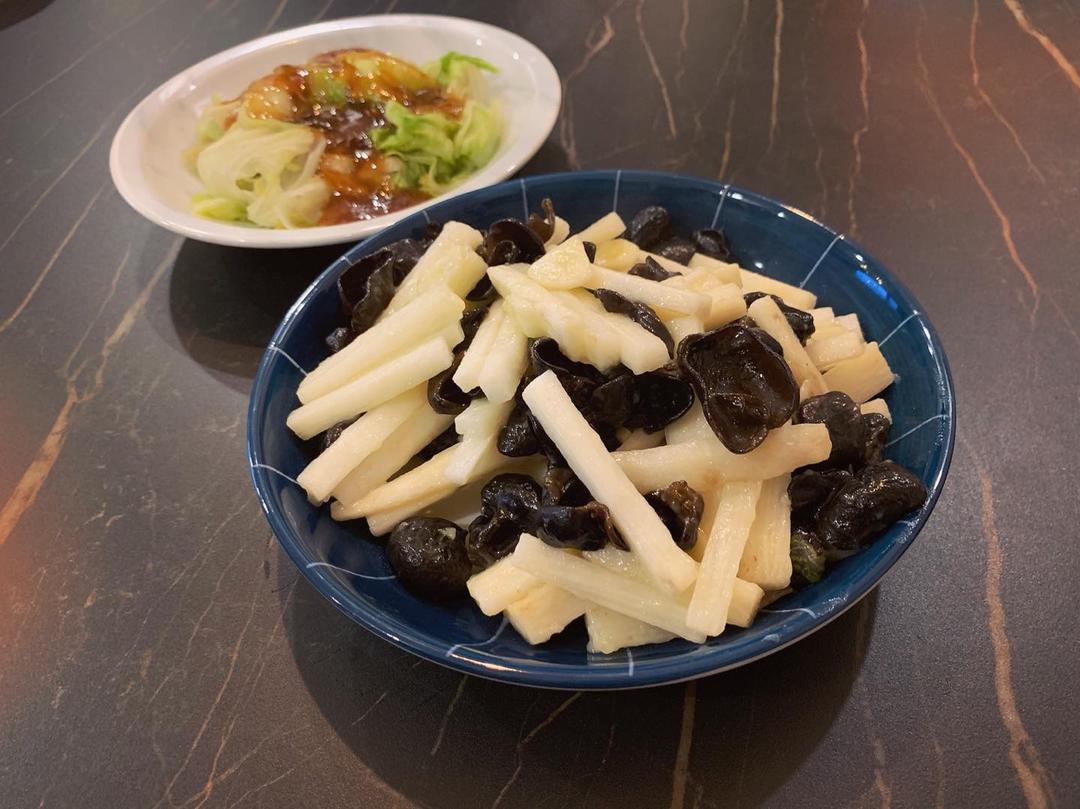 健康养生菜  木耳炒山药