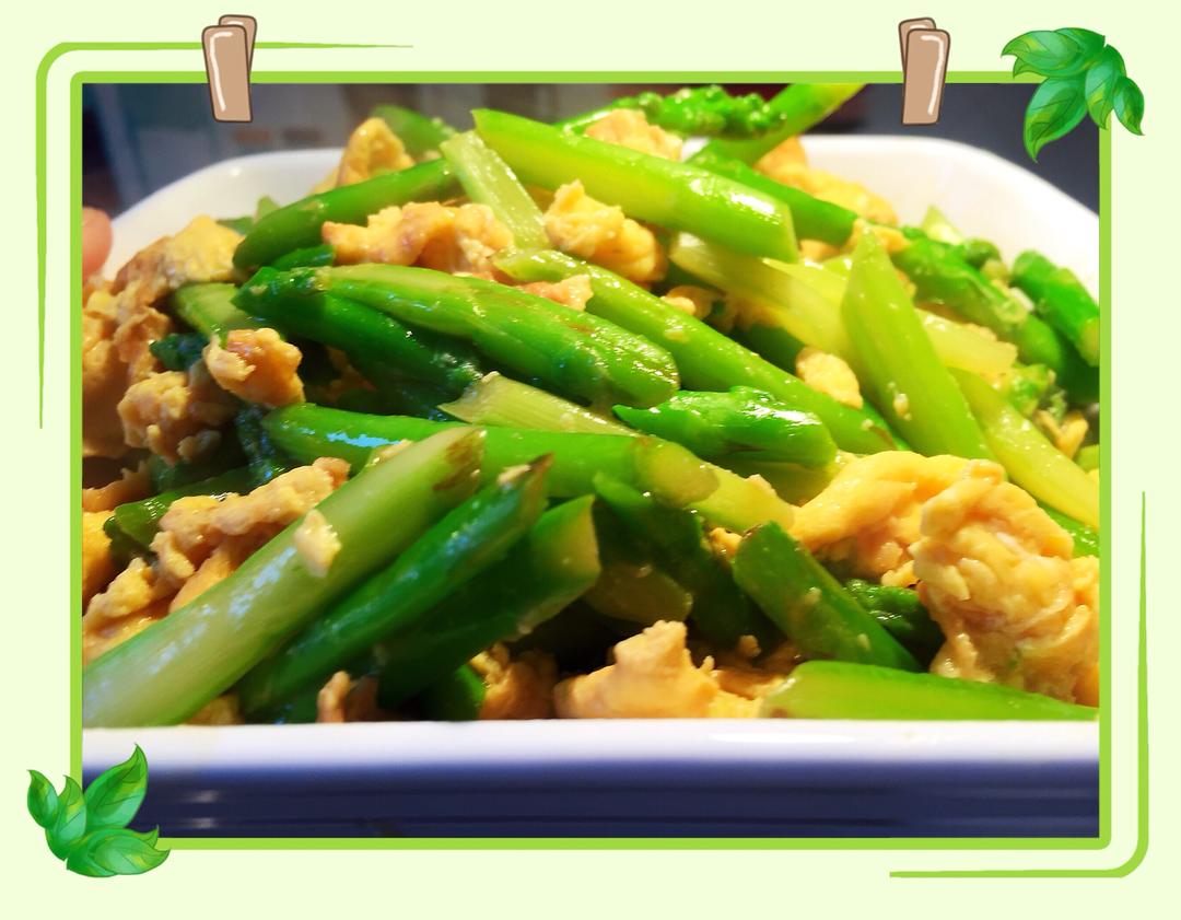 芦笋炒鸡蛋的做法