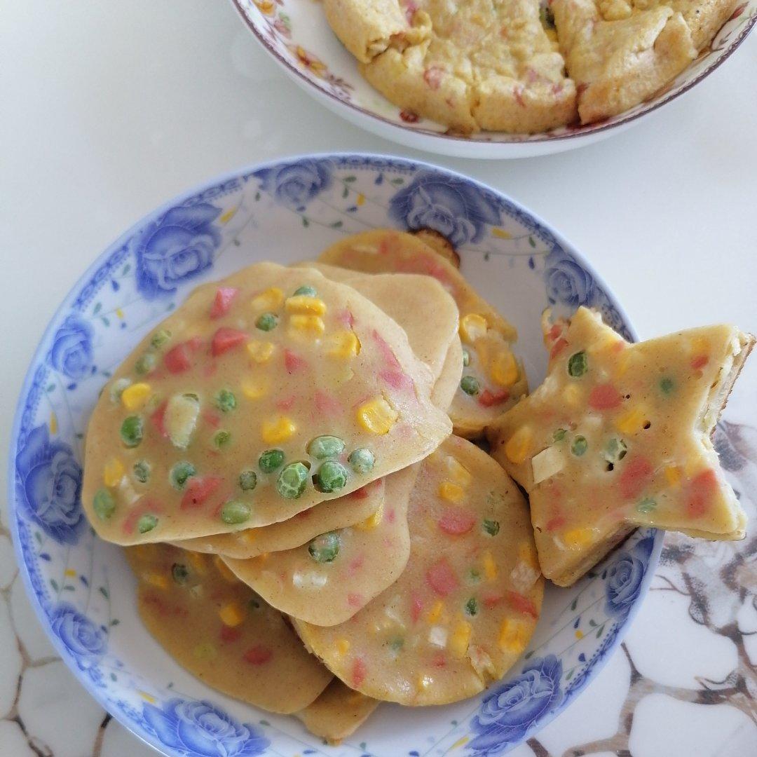 心形奶香玉米豌豆饼