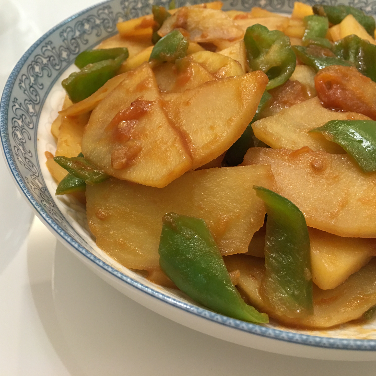 青椒番茄土豆片