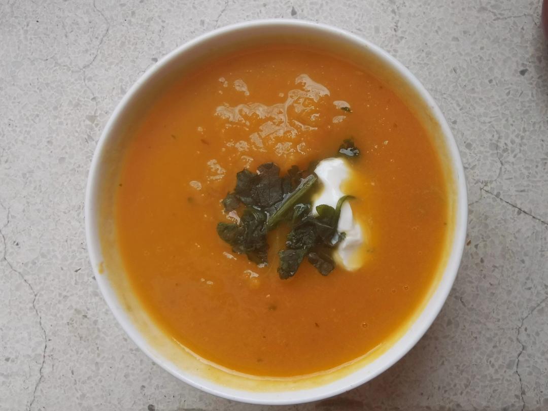 纯素南瓜浓汤pumpkin soup, vegan