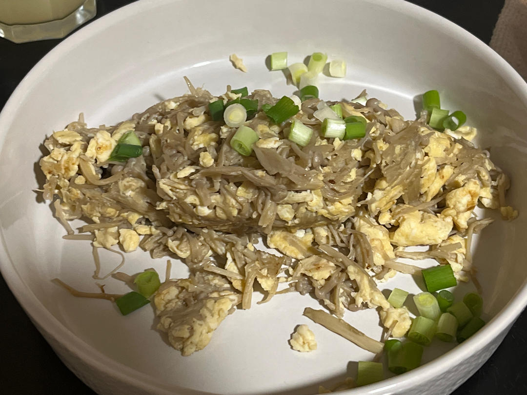 低卡金针菇炒蛋