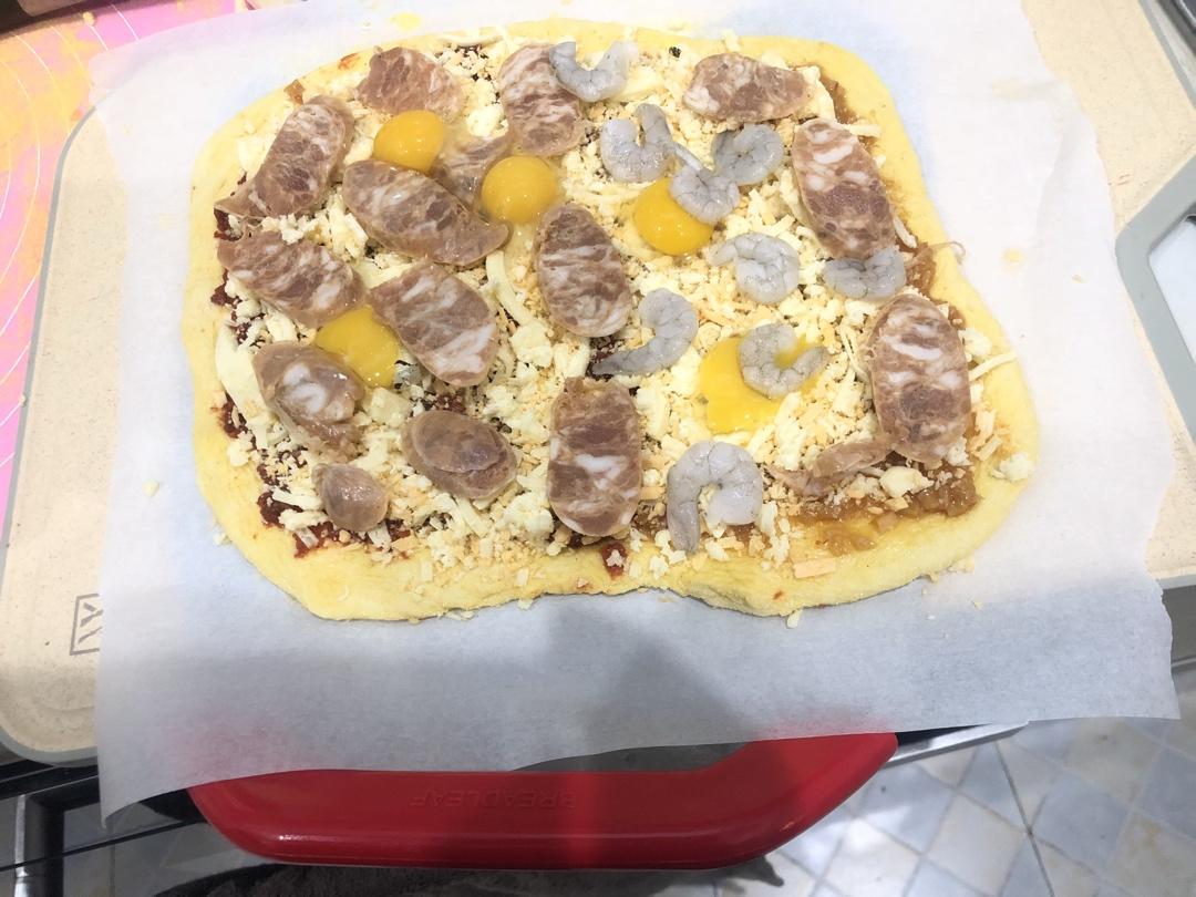 金牌之榴莲披萨（意式冷发薄饼底）