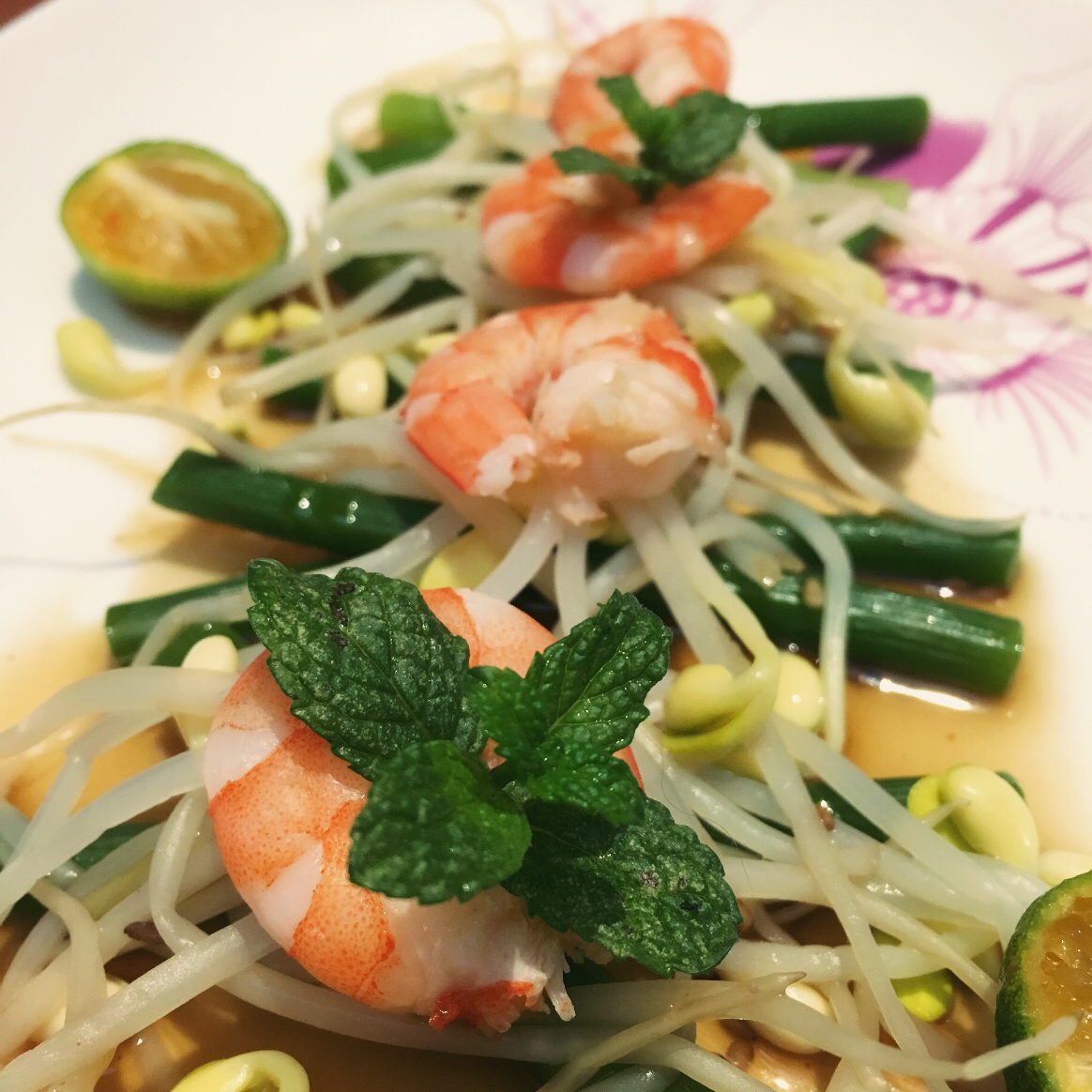 香煎扇贝配青木瓜沙拉