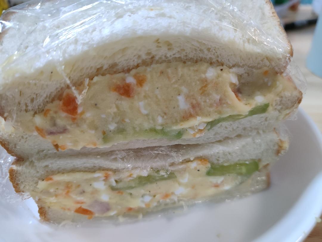 减脂必备‼️土豆泥沙拉三明治🥪居然这么好吃