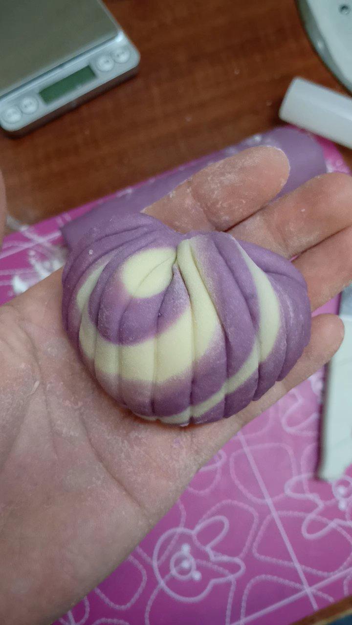 太斑斓贝壳豆沙包