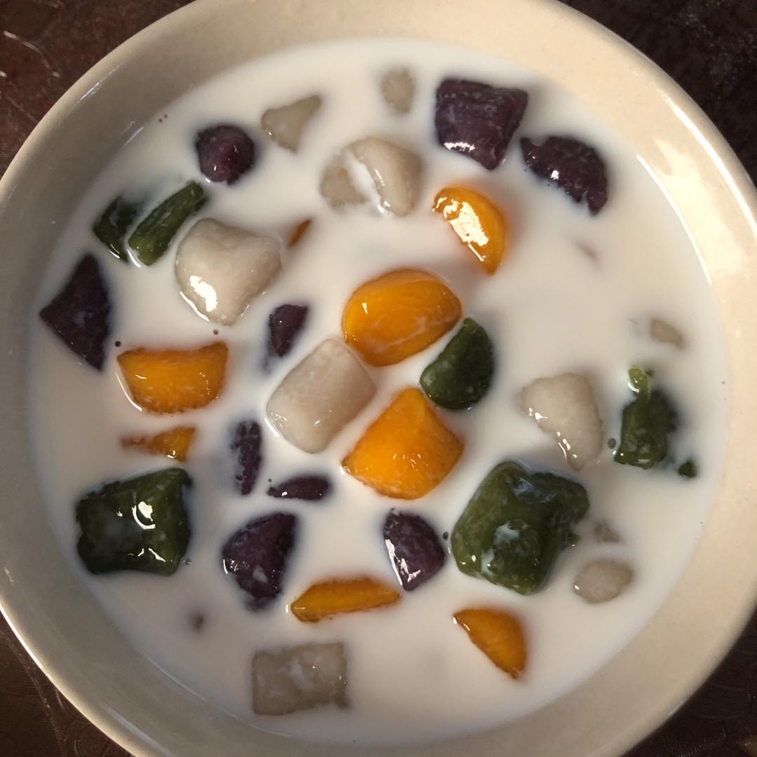 超级简单的彩色芋圆