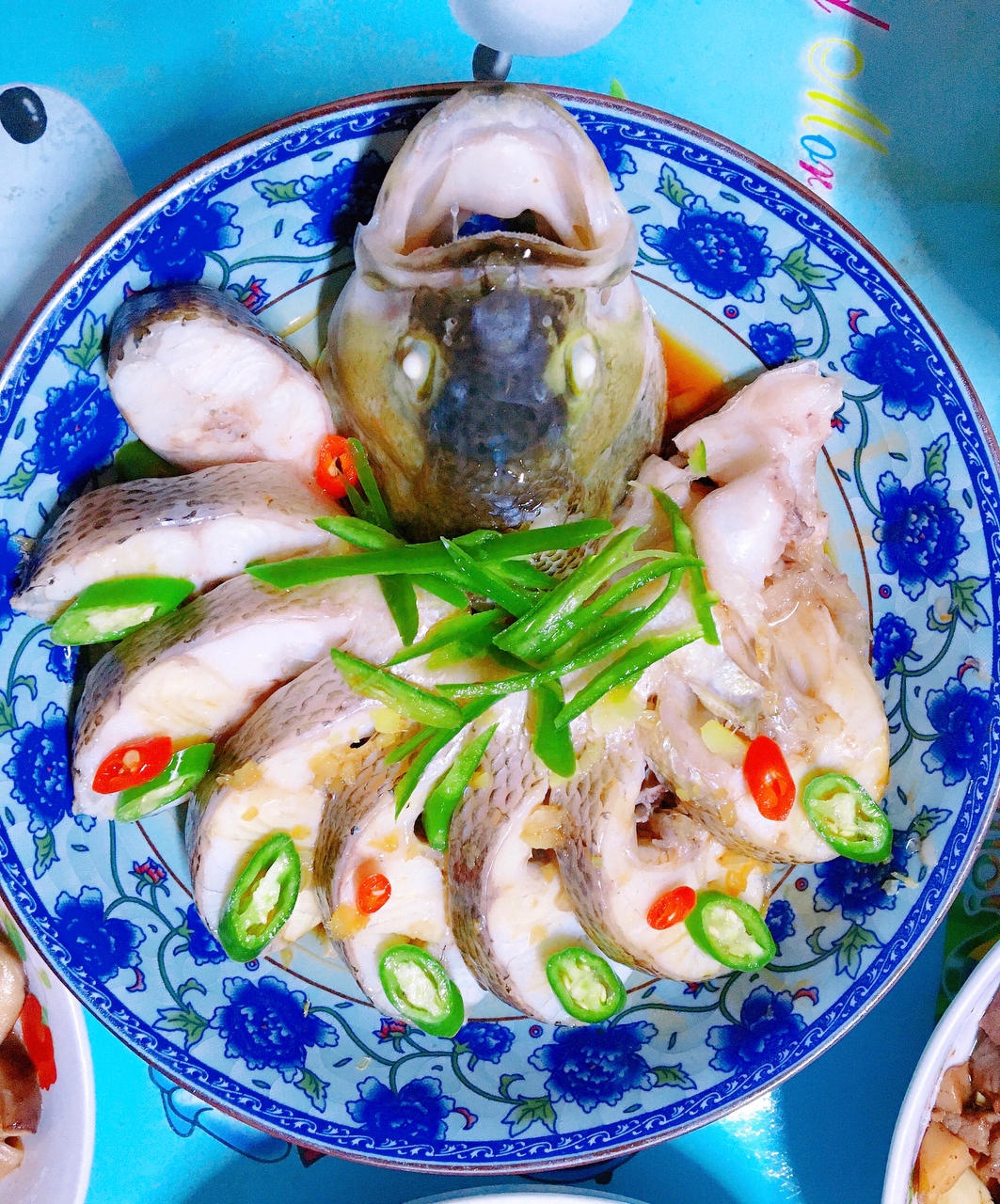 年夜饭系列之孔雀开屏清蒸鲈鱼