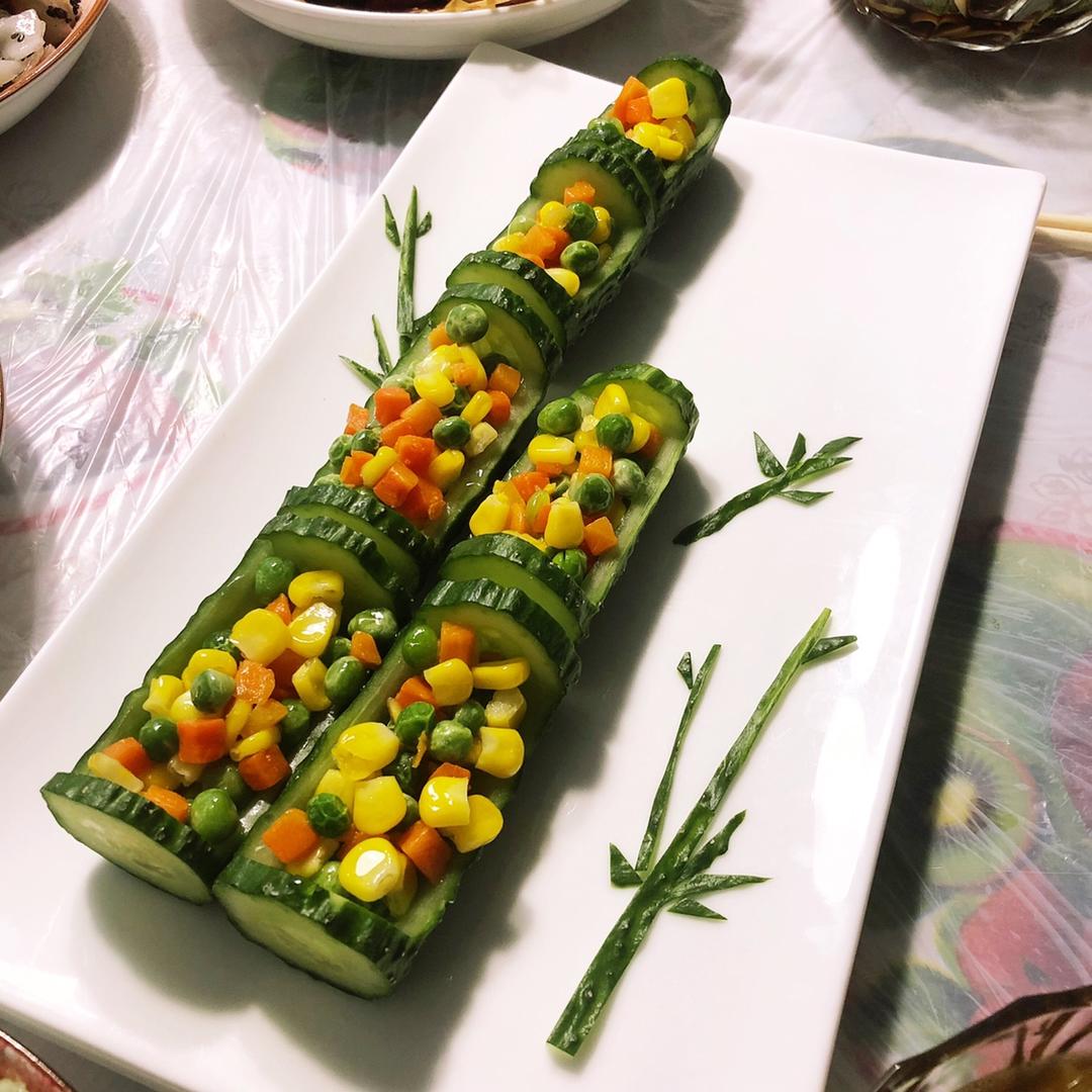 翠竹报春——虾仁炒玉米粒