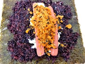 紫米海苔包饭/紫米饭团的做法 步骤5