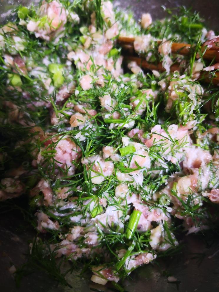 早餐｜茴香猪肉煎饼的做法 步骤2