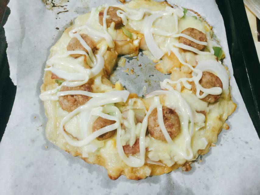 空气炸锅手抓饼比萨圈圈