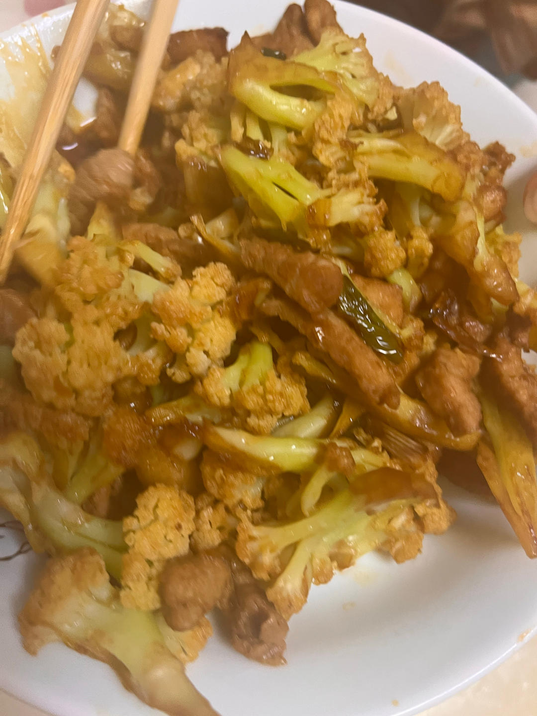 [新手绝不失败]菜花炒肉