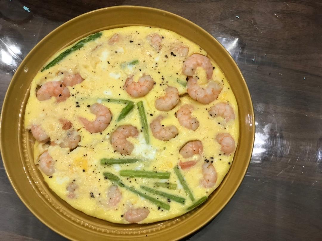 芦笋虾仁早餐蛋饼