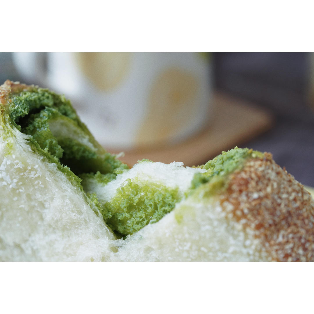 抹茶奶酥小金砖（70%中种吐司）