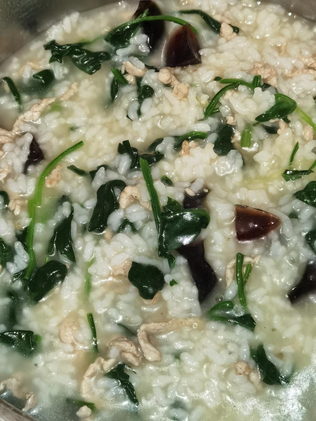 妈妈👩教我做的皮蛋瘦肉粥🥣简单快捷美味😋