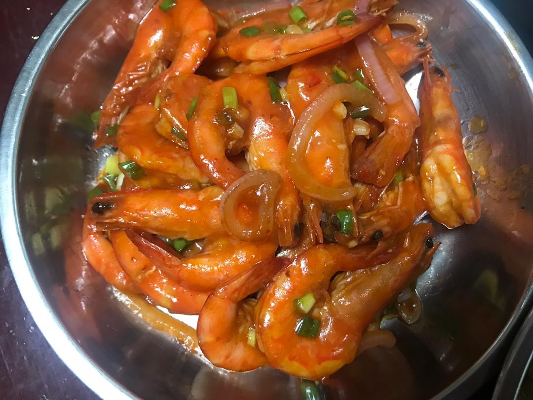 吮指糖醋开背虾