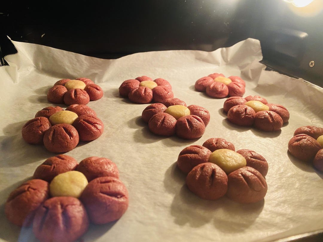 送你一朵小红花 🌺免模具｜零难度花朵饼干