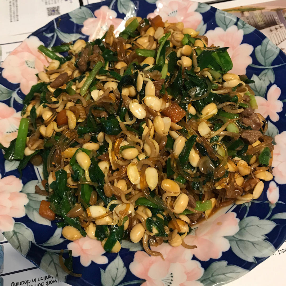 黄豆芽炒粉条
