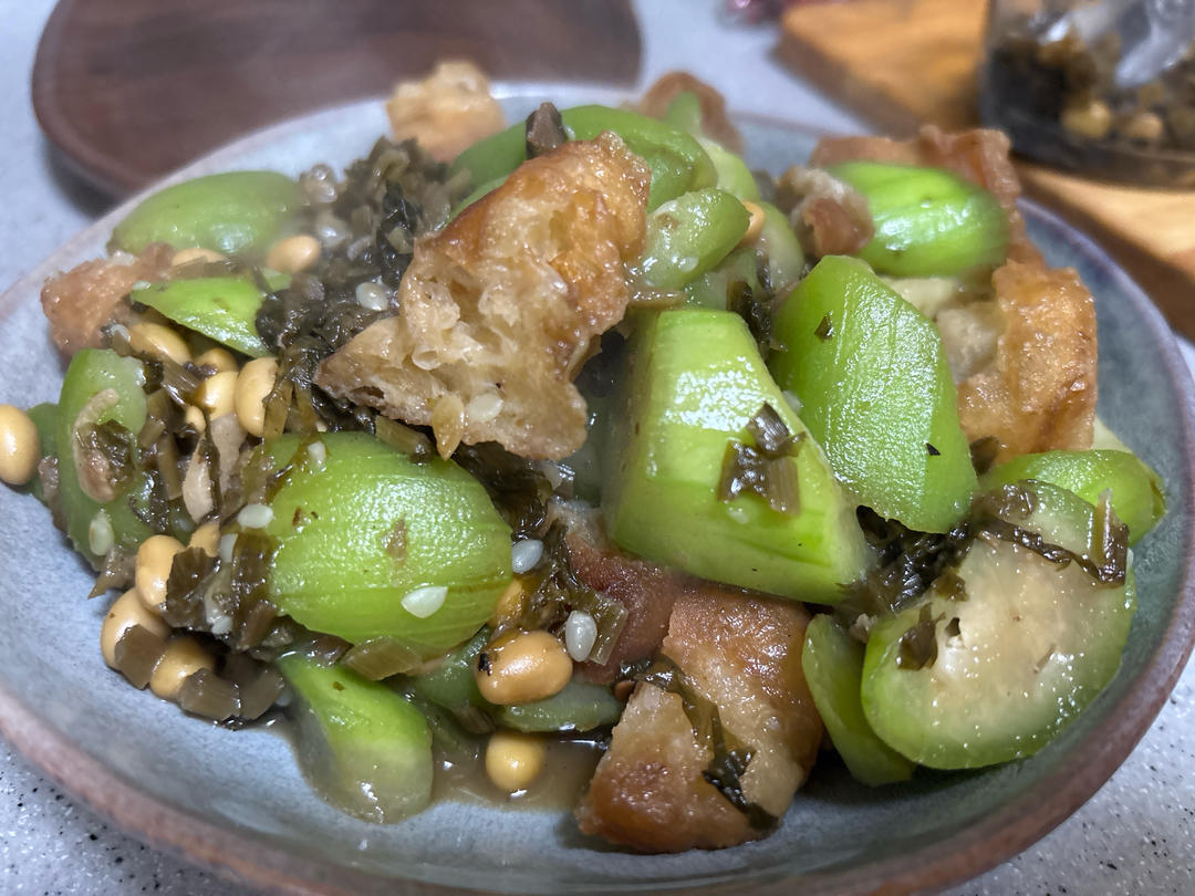 丝瓜炒老油条，夏季必吃清热祛暑