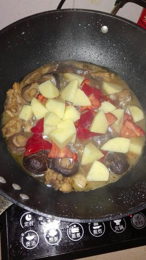 香菇土豆焖鸡的做法 步骤7