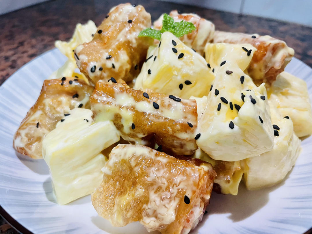 别有风味的菠萝油条虾