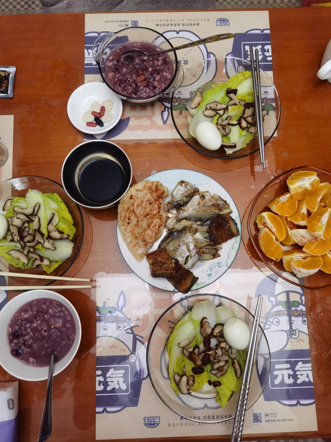香菇娃娃菜+无油煎蛋