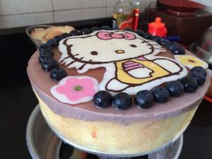Hello Kitty三层水果慕斯蛋糕（奇异果柠檬蓝莓慕斯蛋糕）的做法 步骤5