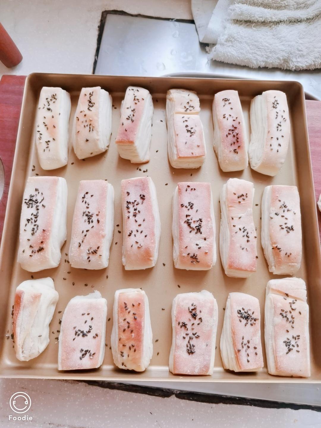 椒盐千层饼（烤箱版）一次发酵 外酥里嫩