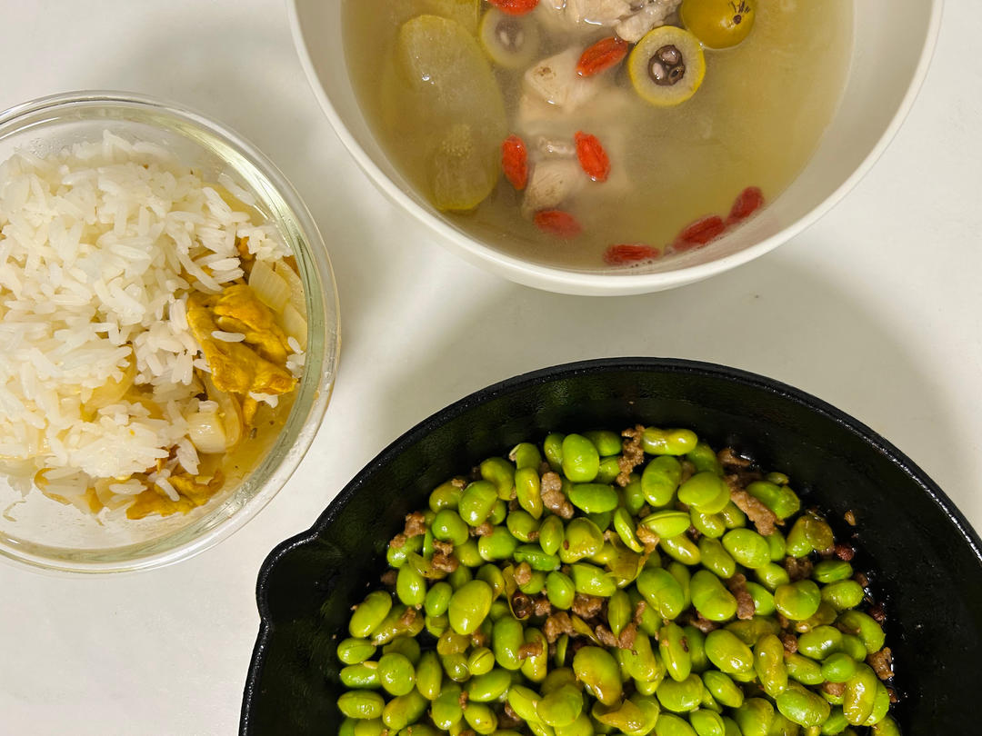 肉沫炒毛豆｜下饭神器