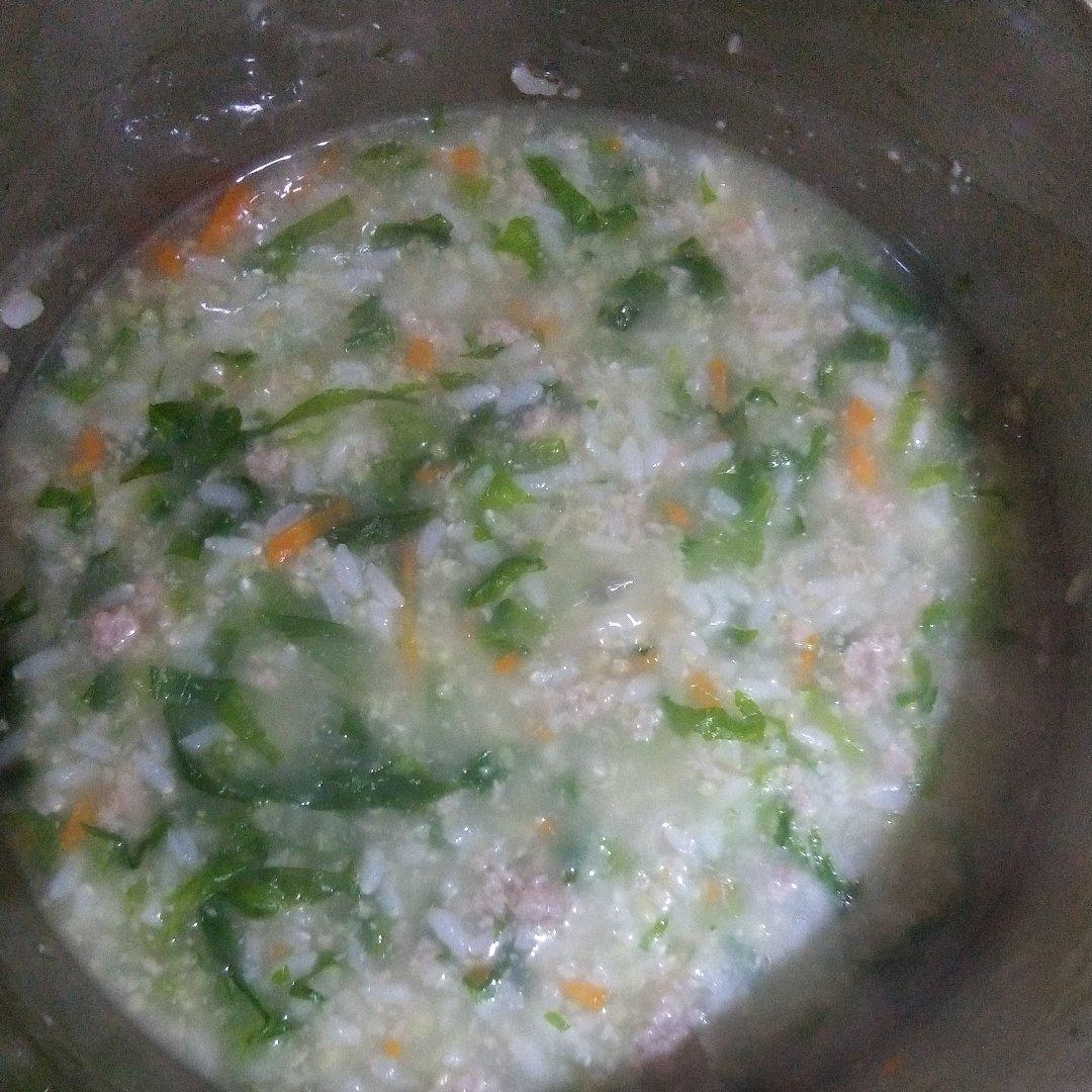 青菜瘦肉粥